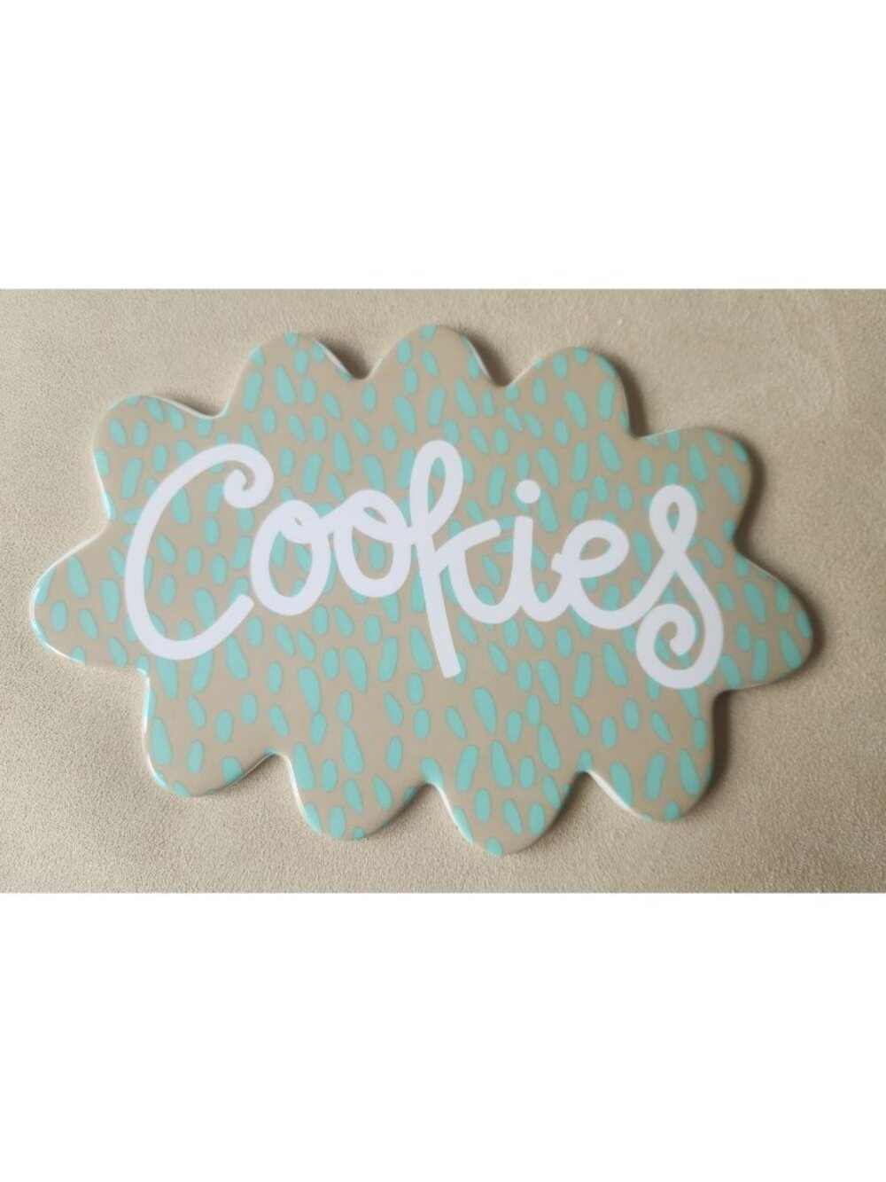 Happy Everything Coton Colors Large Light Teal Cookies Sign